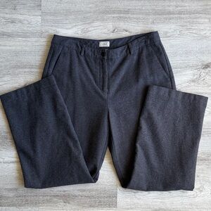 L.L. Bean Charcoal Gray Straight Pants Trousers, 100% Cotton Shell, 14 Petite